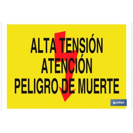 ▷ Cartel Alta tensión atención peligro de muerte | Ferreidea
