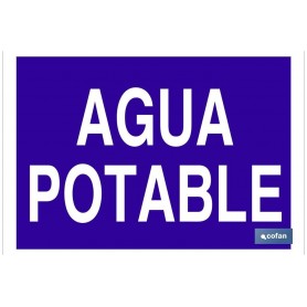 ▷ Cartel Agua potable Color Azul | Ferreidea