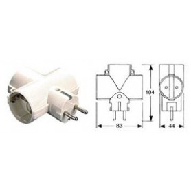 Comprar Adaptador 3 Tomas Bipolar 16A. G-186 Solera 222051 al Mejor Precio