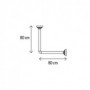 Comprar Barra Ducha V20 80X80  Curva Blanca Wurko 259158 al Mejor Precio