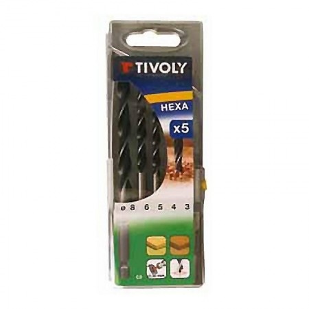 Comprar Brocas Madera Hexa 3-4-5-6-8 Est-5 Tivoly 171718 al Mejor Precio