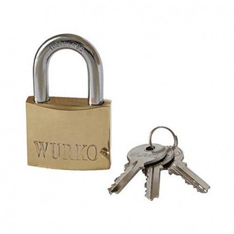 Comprar Candado Laton 20 Arco Normal 3Llaves Wurko 78302 al Mejor Precio