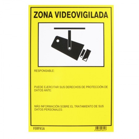 Comprar Cartel 21X29.7 Cm Zona Videovigilada 8321 Wurko 39032 al Mejor Precio