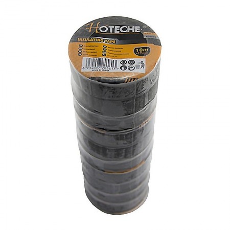 Comprar Cinta Aislante Negra 19 Mm X 10 M Pack 10 Hoteche 191085 al Mejor Precio