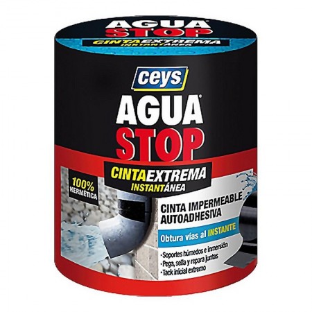 Comprar Cinta Extrema Agua Stop 10Cm Negra R/1.5Mt Ceys 251175 al Mejor Precio