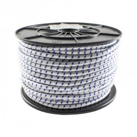 Comprar Cordon Elastico 8 Mm Blanco-Azul Rollo 50M Wurko 102063 al Mejor Precio