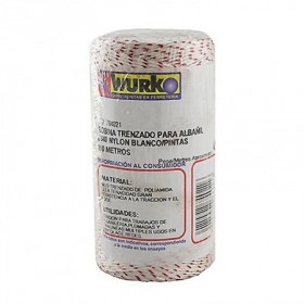Comprar Cuerda Linea Nylon Blanco/Rojo Rollo 100M Wurko 94155 al Mejor Precio