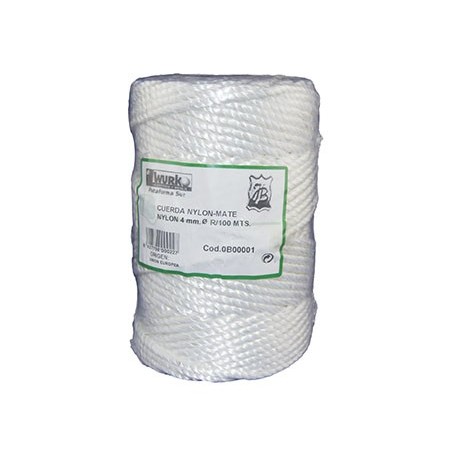 Comprar Cuerda Nylon Mate 4Mm Blanca Rollo 200Mt. 95020 al Mejor Precio