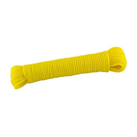 Comprar Cuerda Plastico 4 Mm Amarilla Rollo 25M Wurko 94075 al Mejor Precio