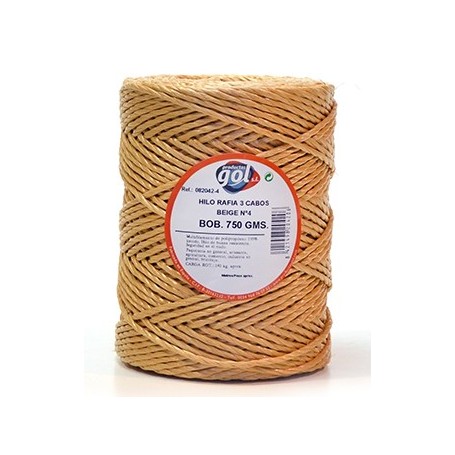 Comprar Cuerda Rafia 3 Cabos N4 Fina Beig Bobina 750Gr Wurko 94030 al Mejor Precio
