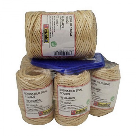 Comprar Cuerda Sisal 2 Cabos 2,5 Mm Rollo 220Gr Wurko 94026 al Mejor Precio
