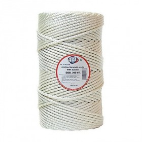 Comprar Cuerda Trenzada Nylon 6 Mm Blanca Rollo 200M Wurko 94106 al Mejor Precio