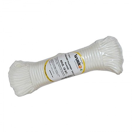 Comprar Cuerda Trenzada Polipropileno Blanca Rollo 10M Wurko 94052 al Mejor Precio