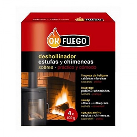 Comprar Deshollinador Estufas Y Chimeneas 4X100Gr. Fuego 252304 al Mejor Precio