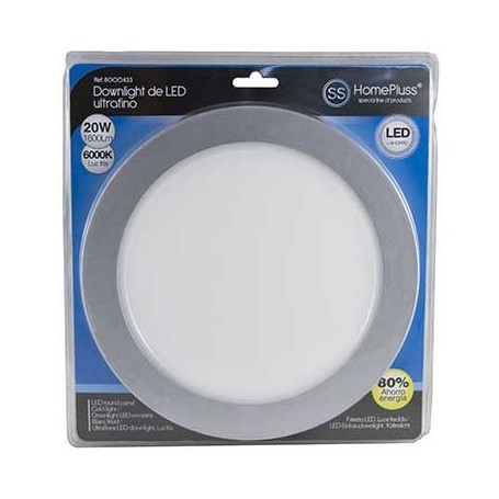 Comprar Downlight Led Plano 20W Niquel L/Fria Homepluss 230709 al Mejor Precio