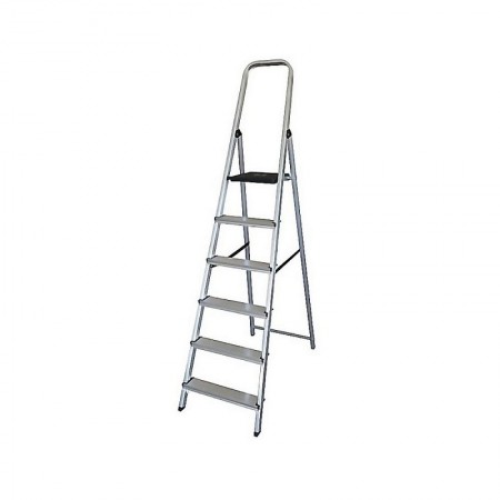 Comprar Escalera Aluminio 6 Peldaños Hogar En131 Wurko 130004 al Mejor Precio