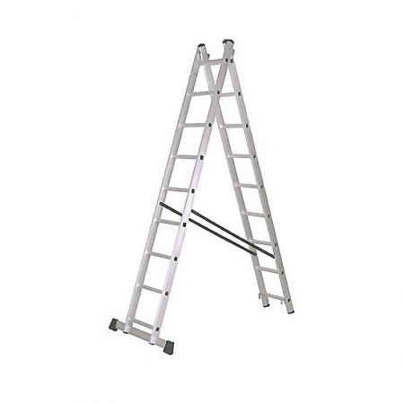 Comprar Escalera Aluminio Industrial Doble 9 Peldaños Kormax 130426 al Mejor Precio