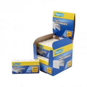 Comprar Grapas 24/6 Galvanizada (10 Cajitas) Caja 10 Rapid 155021 al Mejor Precio