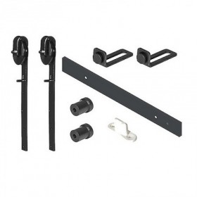 Comprar Kit Puerta Granero Nylon 1.8 M 30X5 Negro Kit 1,8 Mt Estebro 238010 al Mejor Precio