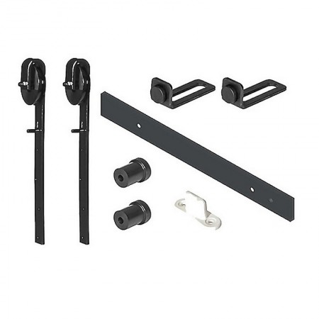 Comprar Kit Puerta Granero Nylon 1.8 M 30X5 Negro Kit 1,8 Mt Estebro 238010 al Mejor Precio
