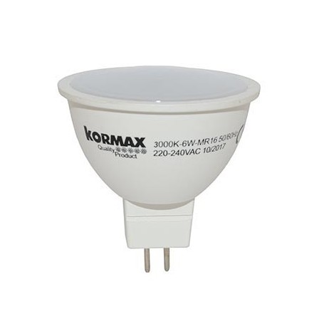 Comprar Lampara Led Mr16 6W Dicroica Luz Calida 3000K Kormax 230872 al Mejor Precio