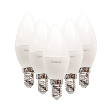 Comprar Lamparas Led G37 7W E14 Luz Fria Vela Pack 5 Kormax 230922 al Mejor Precio