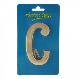 Comprar Letra C Laton Pulido 100Mm Wurko 161313 al Mejor Precio