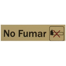 Comprar Letrero No Fumar Aluminio 165X43 Mm Wurko 39066 al Mejor Precio