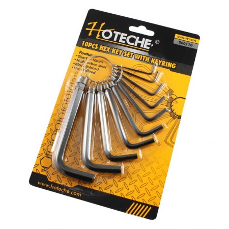 Comprar Llaves Allen Cromo Vanadio Blister 10 Hoteche 191021 al Mejor Precio