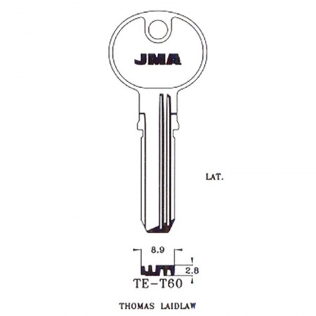 Comprar Llavin Te-T60 Laton Seguridad B/10 Jma 196709 al Mejor Precio