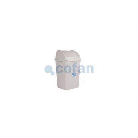 ▷ Papelera basculante 15L en colores Blanco y Gris. | Ferreidea