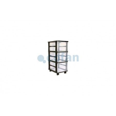 ▷ Cajonera con ruedas de 3 cajones transparentes | Ferreidea