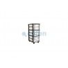 ▷ Cajonera con ruedas de 3 cajones transparentes | Ferreidea