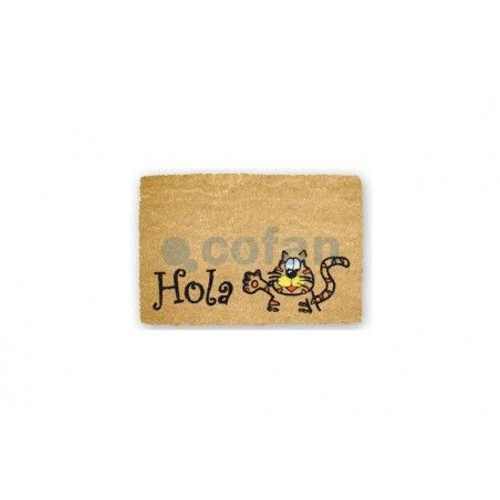▷ Felpudo "Coco floqueado" (Gato Hola) | Ferreidea