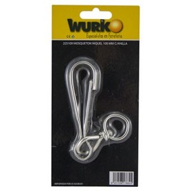 Comprar Mosqueton Niquel 70 Mm Con Anilla Blister Wurko 225106 al Mejor Precio