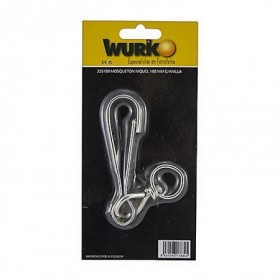 Comprar Mosqueton Niquel 80 Mm Con Anilla  Blister Wurko 225107 al Mejor Precio