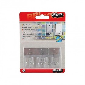 Comprar Percha Mediana Adhesiva Inox 7026 Blist-3 Brinox 220416 al Mejor Precio