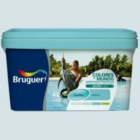 Comprar Pintura Paredes Mate Caribe Turquesa Suave 4L Bruguer 36755 al Mejor Precio