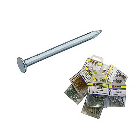 Comprar Puntas Hierro 2.4X50 Mm Cabeza Plana 2233 Blister Wurko 312105 al Mejor Precio
