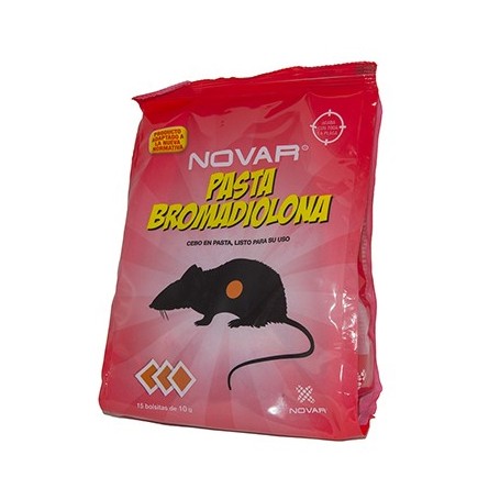 Comprar Raticida Pasta Bromadiolona 10Gr Bolsa 15 Novar 259114 al Mejor Precio