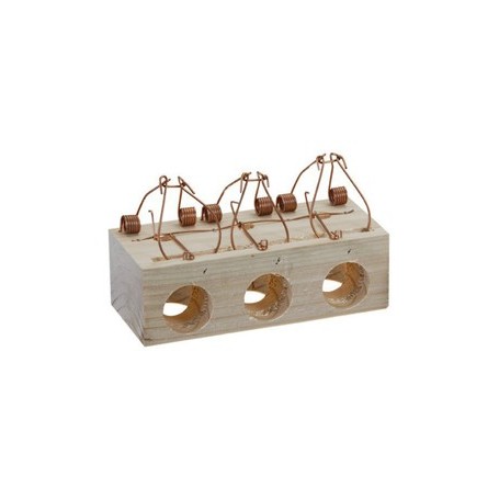 Comprar Ratonera Madera 3 Agujeros Sauvic 269002 al Mejor Precio