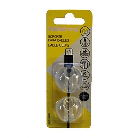 Comprar Soporte P/Cable Transparente Blist-2 Kallstrong 220114 al Mejor Precio