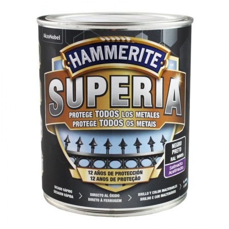 Comprar Superia Satinado Negro 0.750 L Hammerite 36376 al Mejor Precio