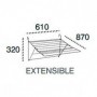 Comprar Tendedero Balcon Extensible Blanco Sauvic 287262 al Mejor Precio