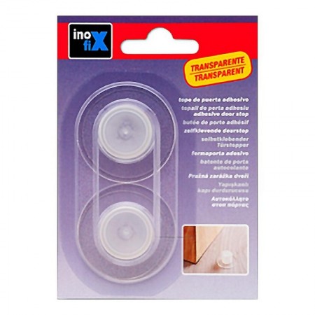 Comprar Tope Puerta Adhesivo Transparente 2093 Blist-2 Inofix 219295 al Mejor Precio
