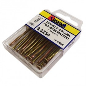 Comprar Tornillo Pozi Cabeza Plana 3.5X50Mm Bicromatado Blister Wurko 312259 al Mejor Precio