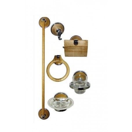 Comprar Accesorios Baño Abedul 6 Piezas Juego Drop 173098 al Mejor Precio