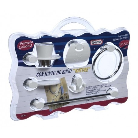 Comprar Accesorios Baño Nature Blanco 729/37 Juego Toyma 243428 al Mejor Precio