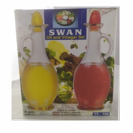 Comprar Aceitera + Vinagrera Vidrio 0,5 L  Swan 20435 al Mejor Precio