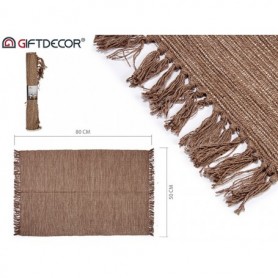 Comprar Alfombra Algodon Marron 50X80 Cm  Giftdecor 22062 al Mejor Precio
